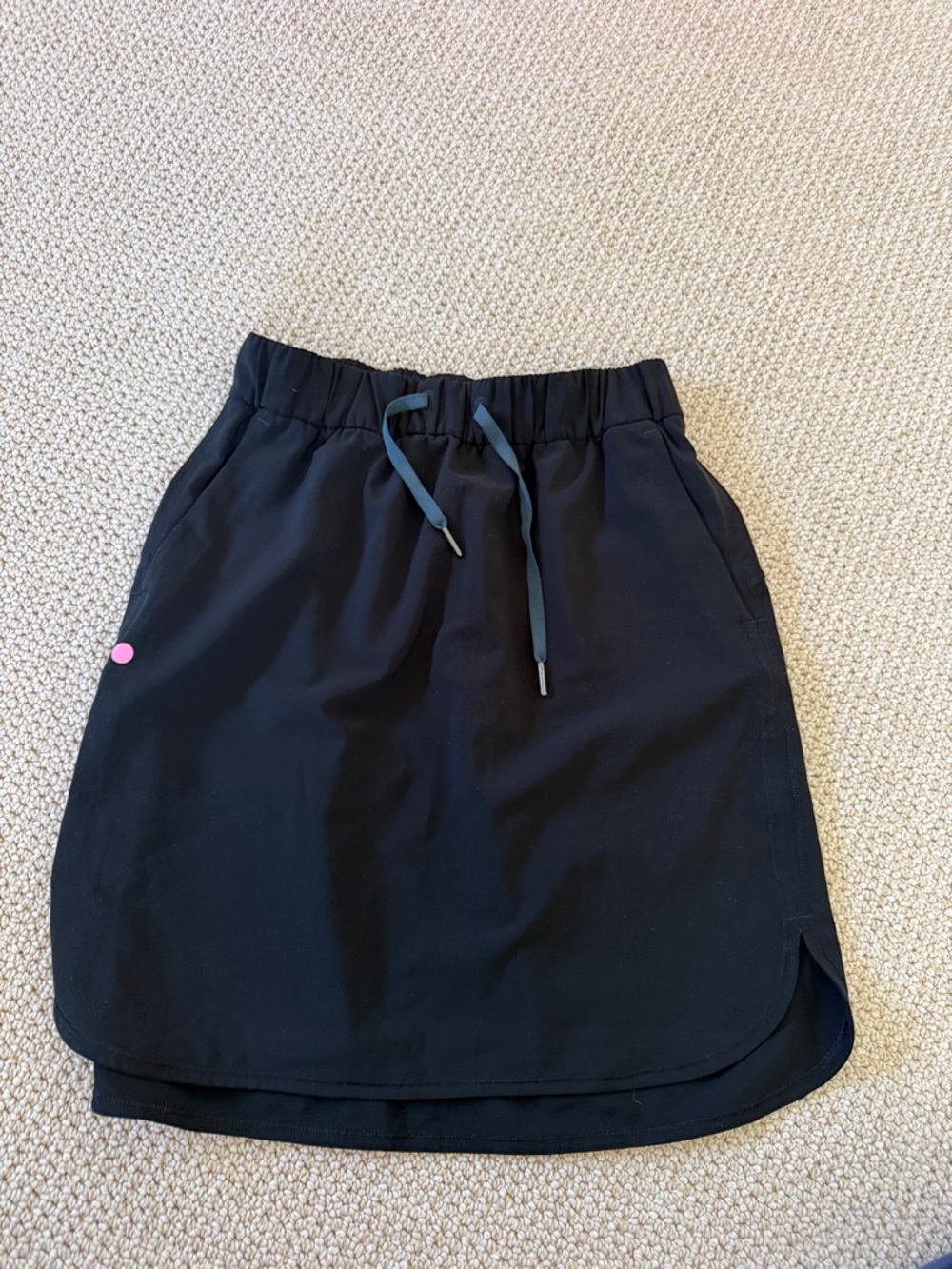 lululemon athletica Black Drawcord Mini Skirt